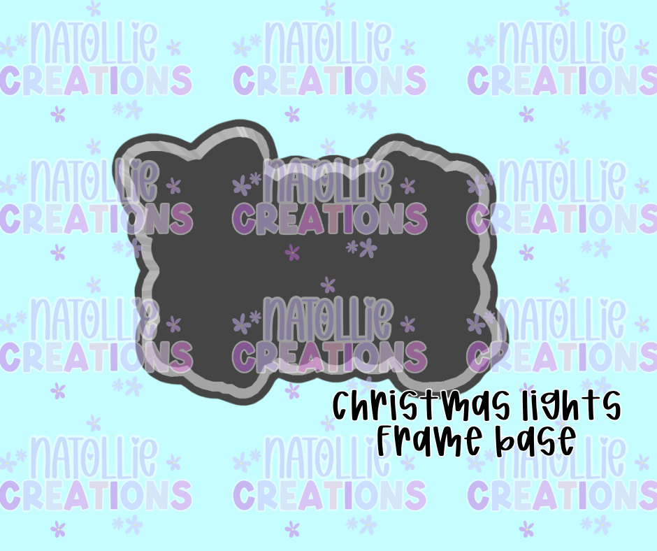 Christmas Lights Frame Base Freshie Silicone Mold
