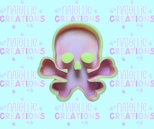 Cross Bones Skull Freshie Silicone Mold