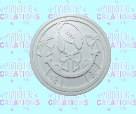 Football / Bow Smiley Insert Freshie Silicone Mold