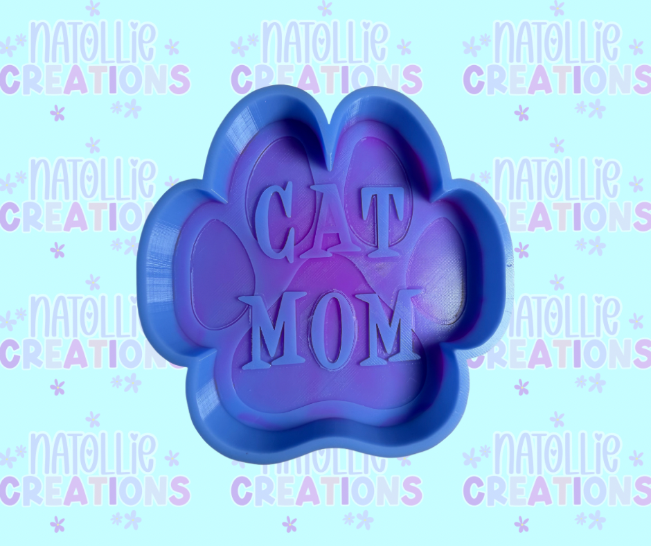 Cat Mom - Paw Print Freshie Silicone Mold