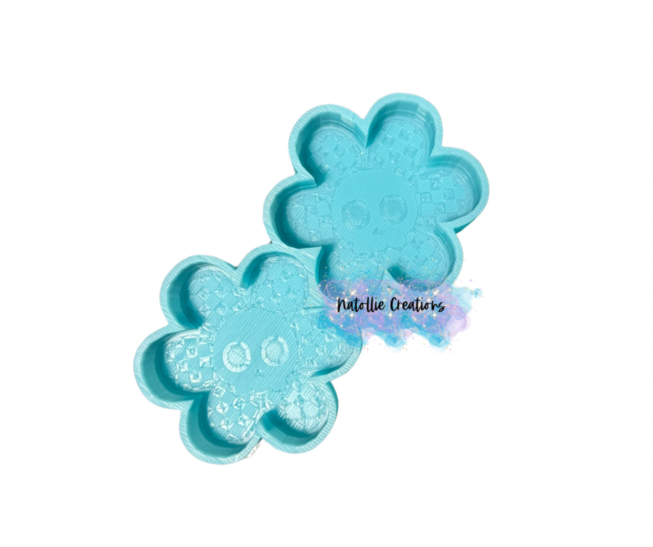 Skull Flower Vent Clip Freshie Silicone Mold