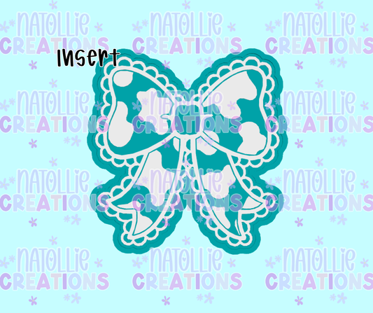 Cow Scalloped Bow Insert Freshie Silicone Mold