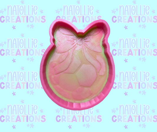 Soccer W/ Bow Freshie Silicone Mold