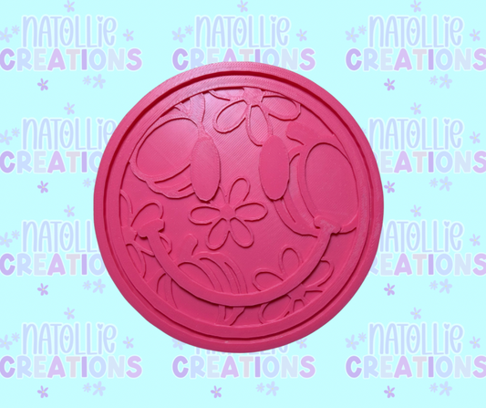 Floral Pumpkin Smiley Insert Freshie Silicone Mold