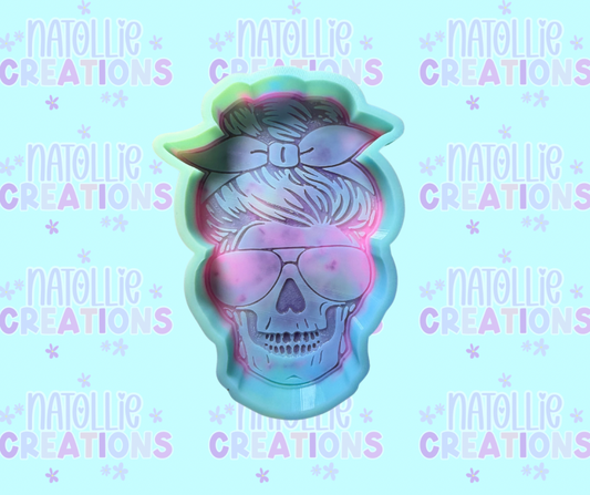 Skull Mom Bun Freshie Silicone Mold