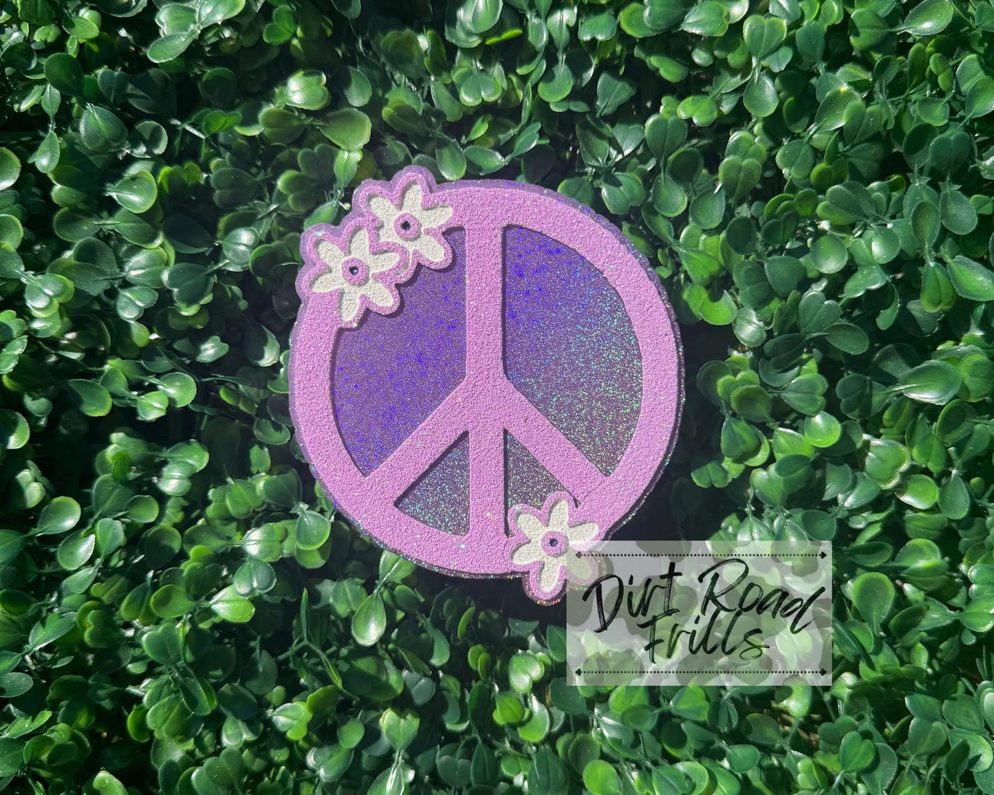 Floral Peace Sign Freshie Silicone Mold