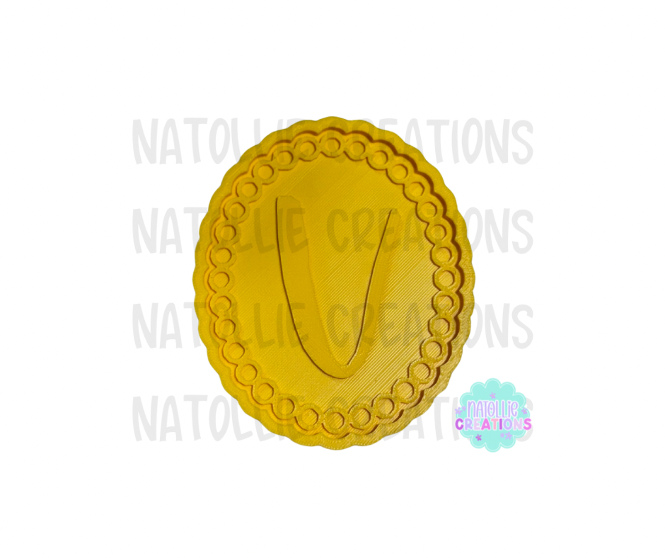 Turquoise Beaded Oval + Inserts Freshie Silicone Mold