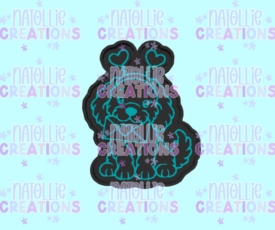 Valentine’s Day Letter Golden Doodle Freshie Silicone Mold