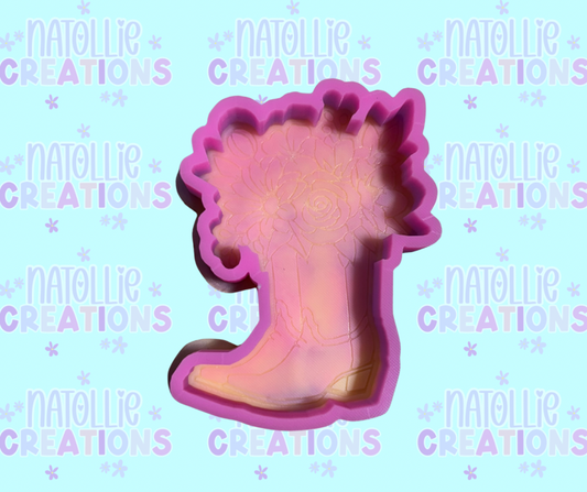 Floral Cowboy Boot Freshie Silicone Mold