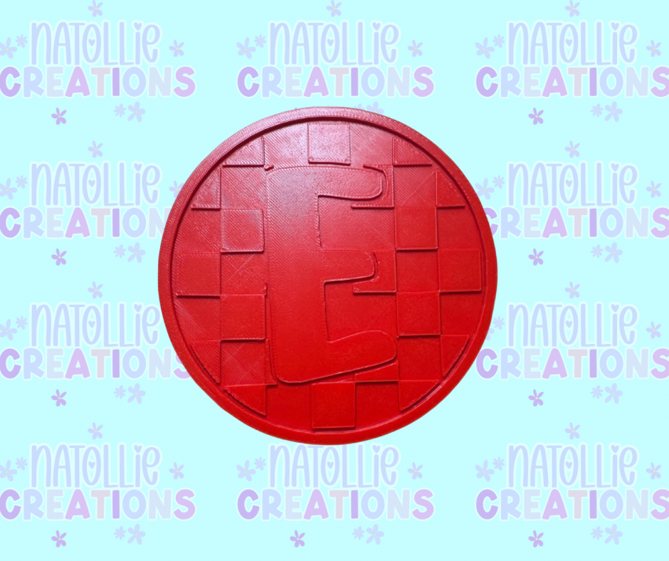 Checkered Alphabet Insert Freshie Silicone Mold
