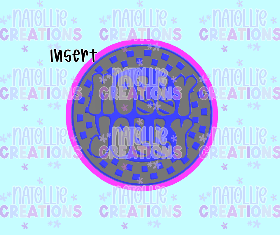 Holly Jolly Round Insert Freshie Silicone Mold