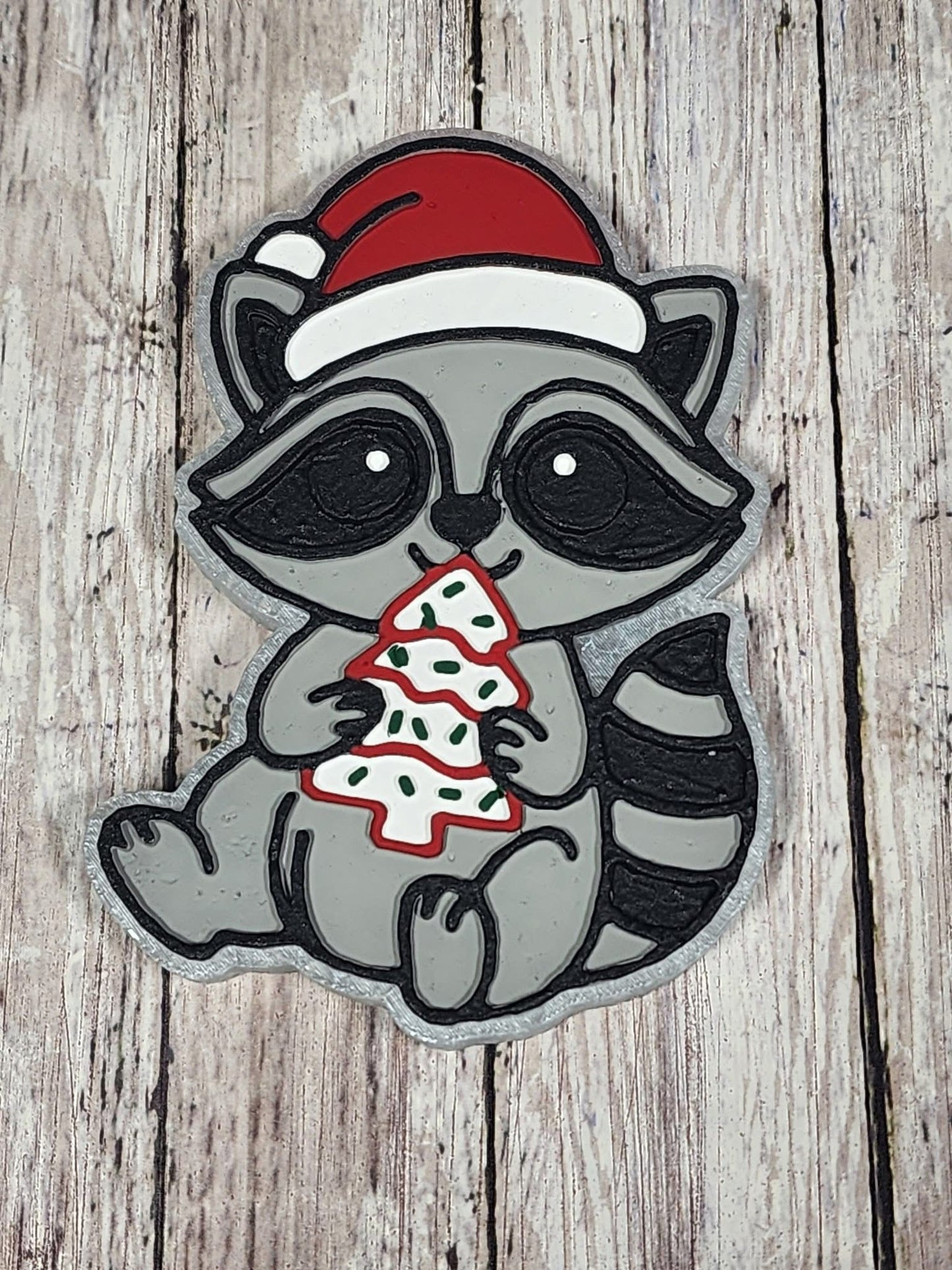 Raccoon W/ Snack Cake Freshie Silicone Mold