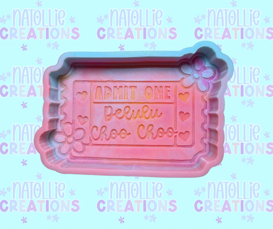 Delulu Choo Choo Ticket Freshie Silicone Mold