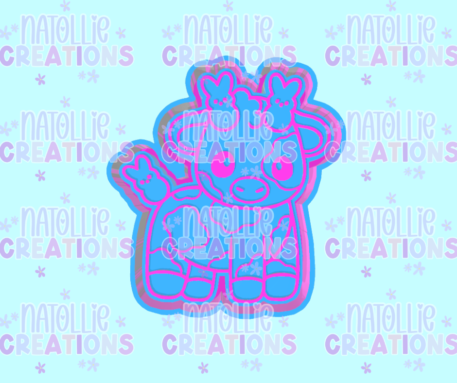 Peep Cutie Cow Freshie Silicone Mold