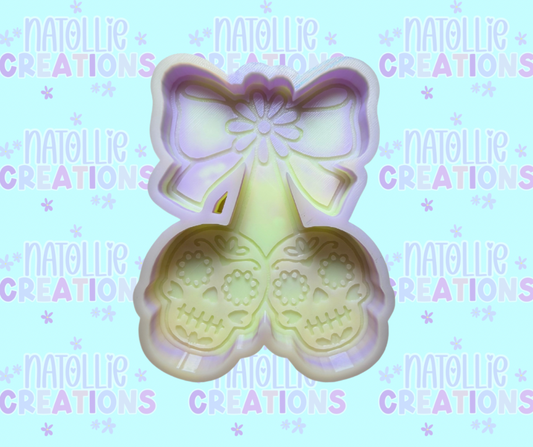 Floral Sugar Skull Cherry Freshie Silicone Mold