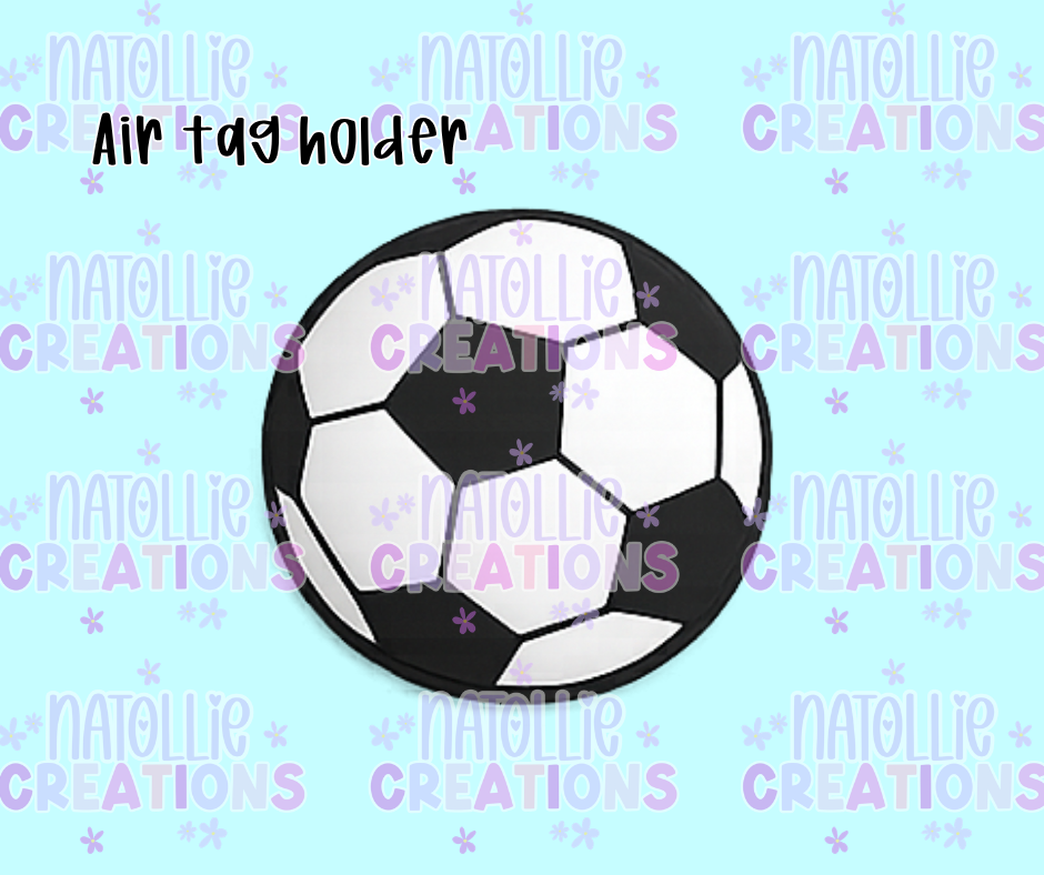 Soccer Ball Air Tag Holder Keychain