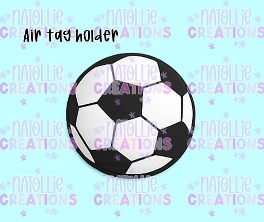 Soccer Ball Air Tag Holder Keychain