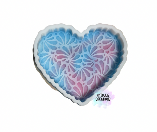 Talavera Heart Freshie Silicone Mold