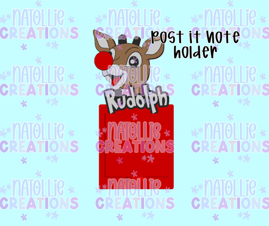 Red Nose Reindeer Post It Note Holder