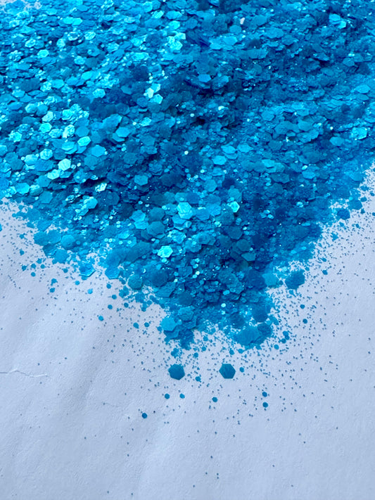 Calming Coast Matte Chunky Mix Glitter