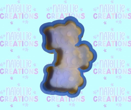 Floral HO HO HO Freshie Silicone Mold