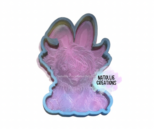 Full Body Highland W/ Bunny Ears Freshie Silicone Mold