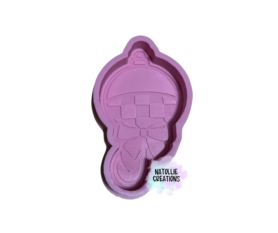 Checkered Bobber W/ Bow Freshie Silicone Mold