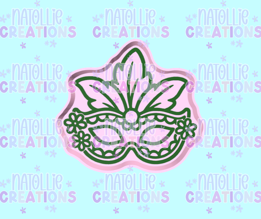 Floral Mardi Gras Mask Freshie Silicone Mold