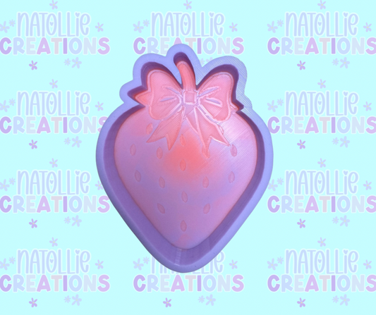 Strawberry W/ Bow Freshie Silicone Mold