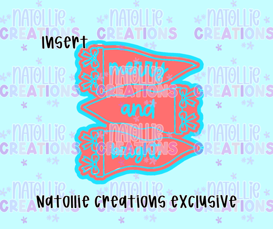 Merry & Bright Triple Flag Insert Freshie Silicone Mold