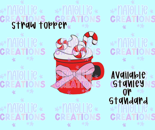 Candy Cane Mug Straw Topper