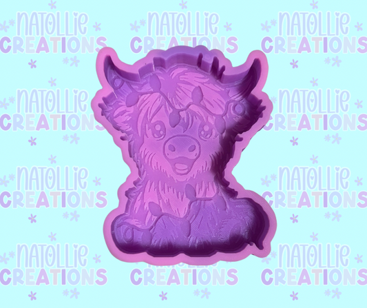 Highland W/ Christmas Lights Freshie Silicone Mold