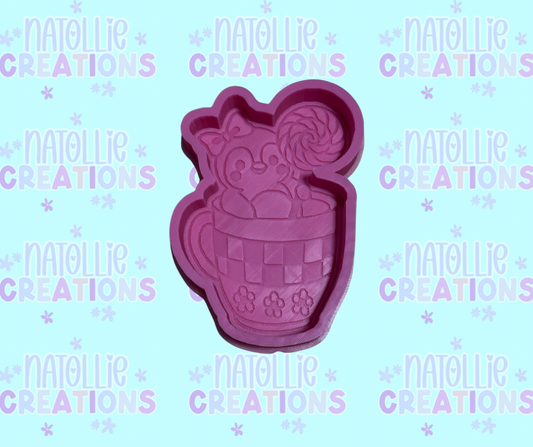 Penguin In Mug Freshie Silicone Mold