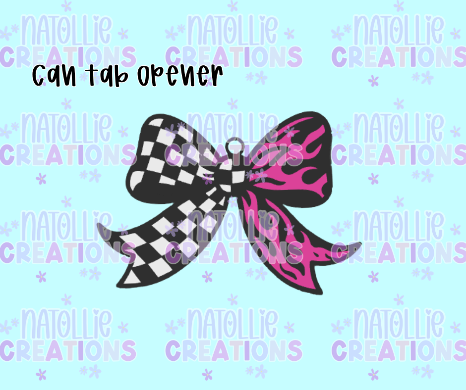 Racer Bow Can Tab Opener Keychain