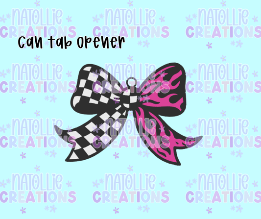 Racer Bow Can Tab Opener Keychain