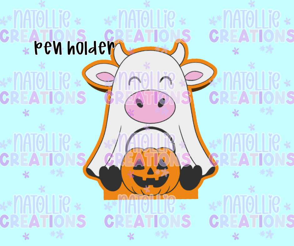 Ghost Cow Pen Holder
