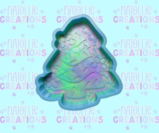 Floral Christmas Snack Cake Freshie Silicone Mold