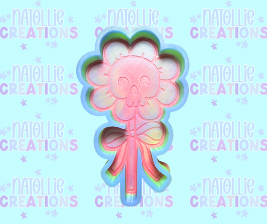 Flower Skull Lollipop Freshie Silicone Mold