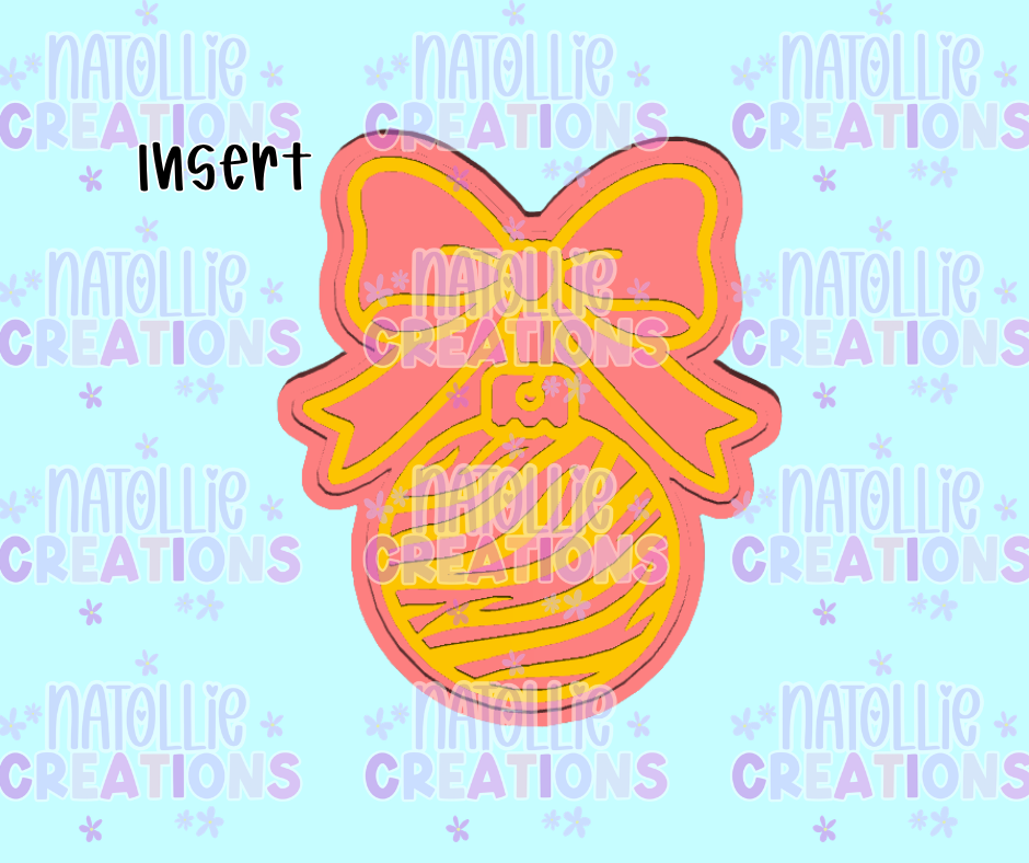 Zebra Bow Ornament Insert Freshie Silicone Mold