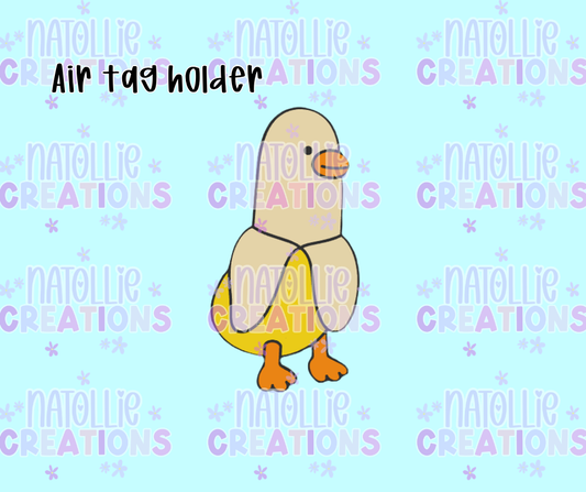 Banana Duck Air Tag Holder Keychain