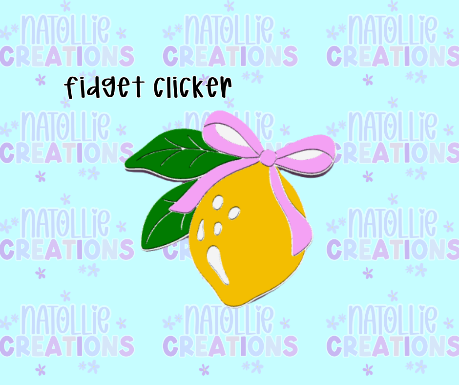 Lemon W/ Bow Clicker Fidget