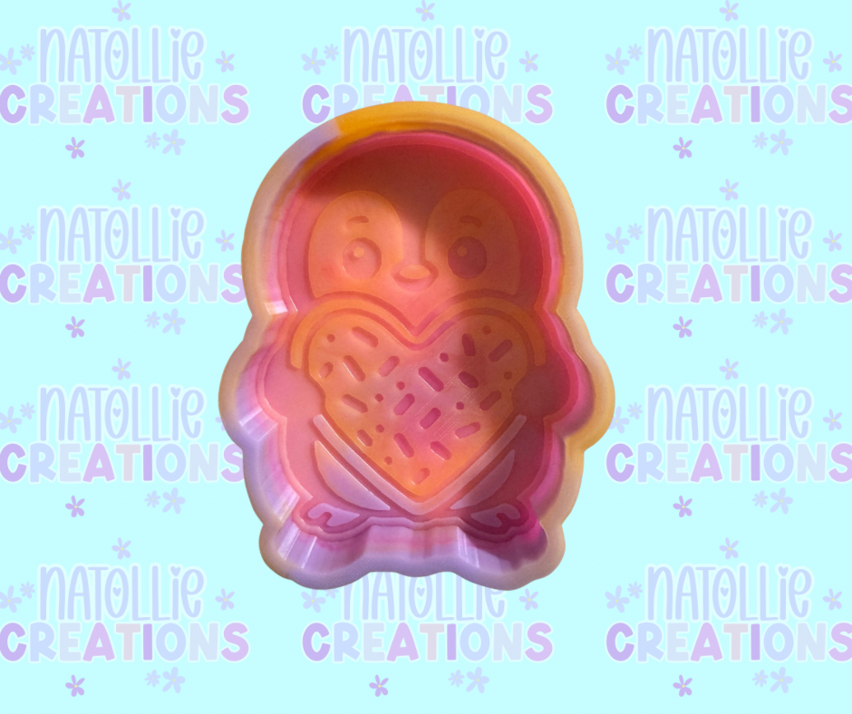 Vday Cookie Penguin Freshie Silicone Mold