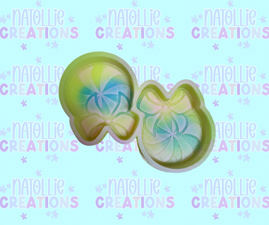 Peppermint W/ Bow Vent Clip Freshie Silicone Mold