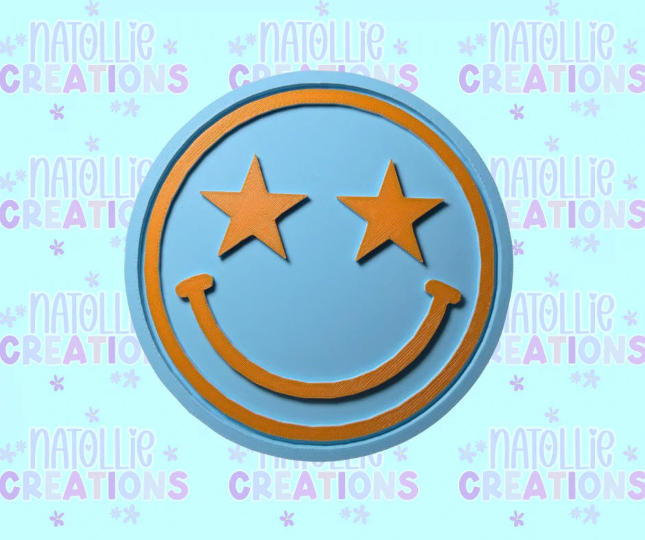 Star Eye Smiley Insert Freshie Silicone Mold