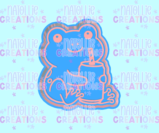 Frog W/ Can Freshie Silicone Mold