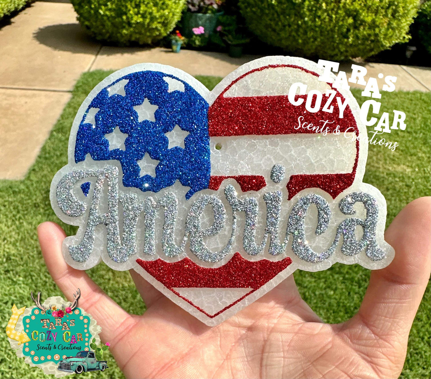 America Heart Freshie Silicone Mold