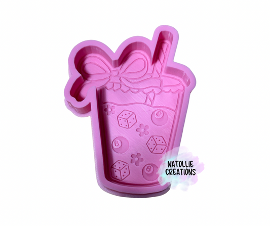 Floral 8 Ball Drink Freshie Silicone Mold