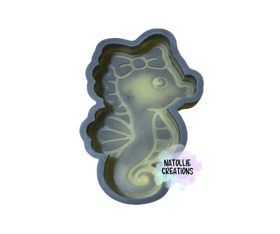 Seahorse W/ Bow Freshie Silicone Mold
