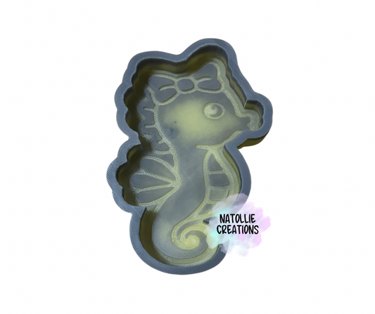 Seahorse W/ Bow Freshie Silicone Mold