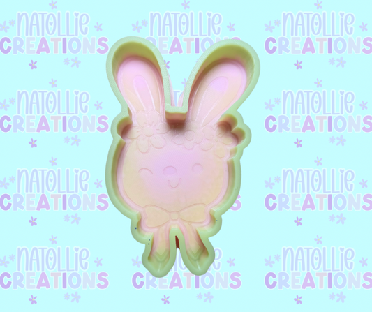 Bunny W/ Floral Headband Freshie Silicone Mold
